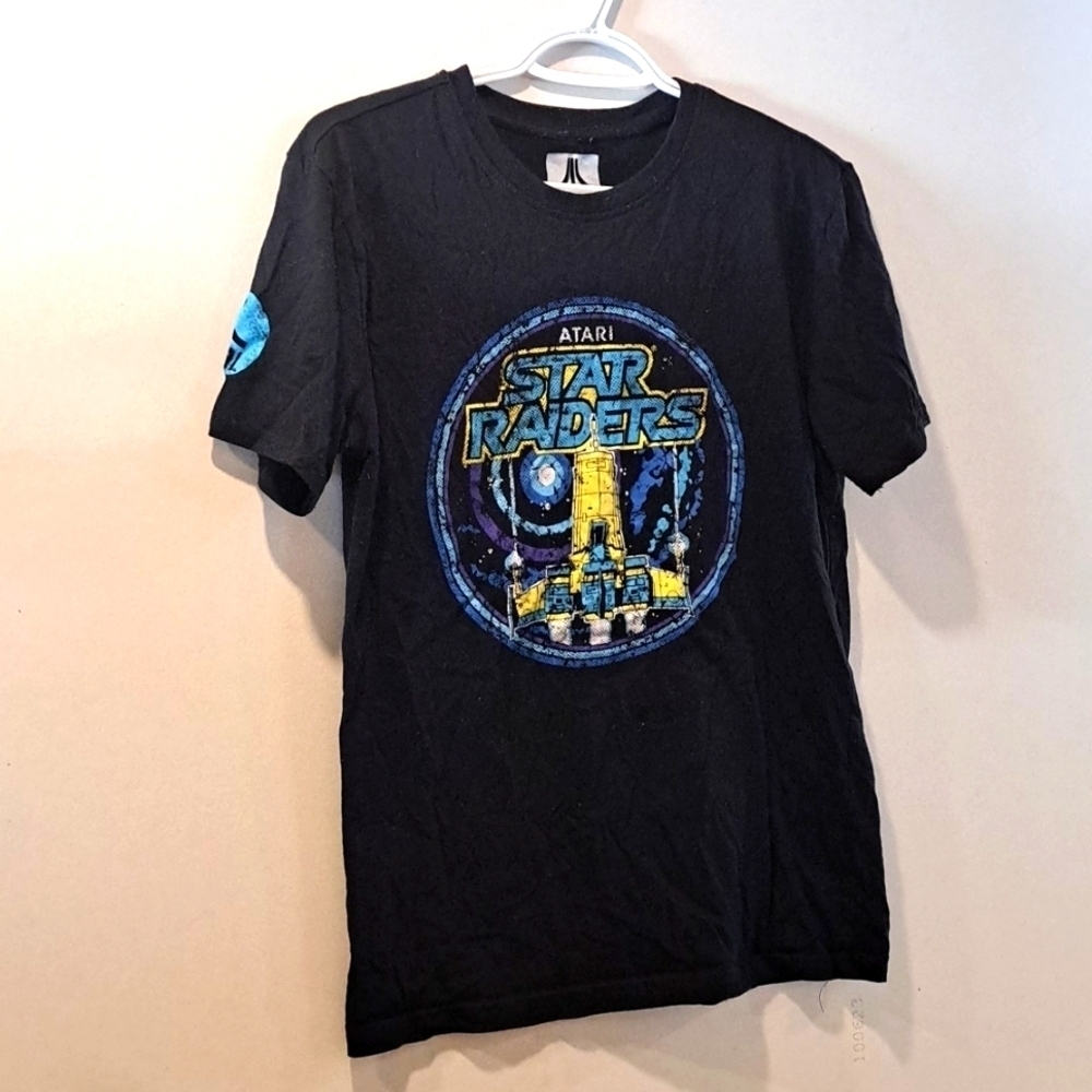 Atari mens graphic logo tee short sleeve "Star Raiders" gamer gear size small